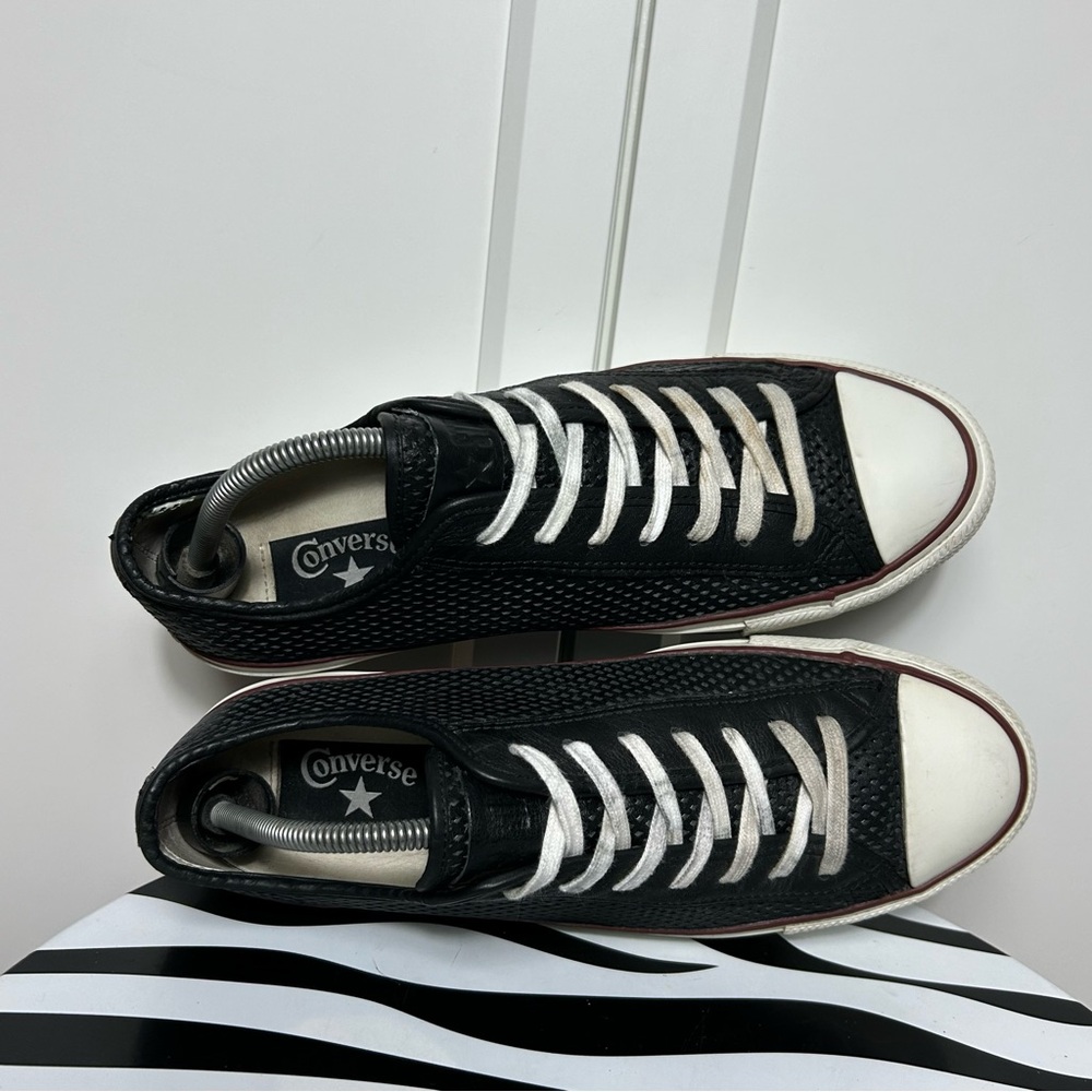 Converse ctas low black leather perforated - Picture 6 of 7